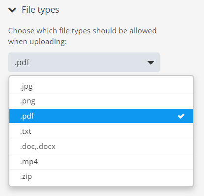 File types - step 2